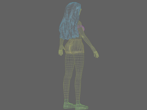 Cool cute Girl V36141 Modello 3D