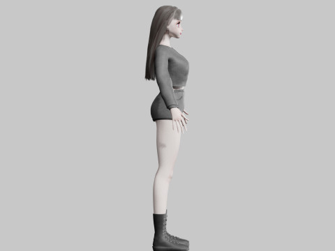 Cute anime Girl V32154 Modèle 3D