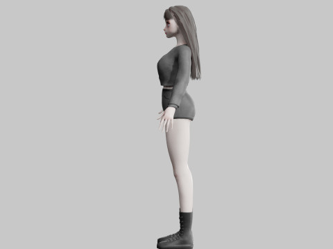 Cute anime Girl V32154 Modèle 3D