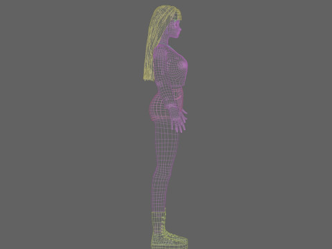 Cute anime Girl V32154 Modèle 3D
