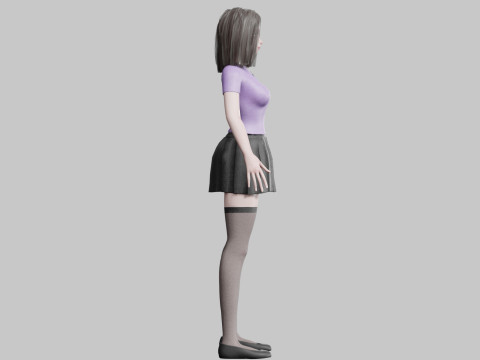 Cute anime Girl V36426 Modello 3D