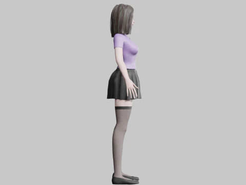Cute anime Girl V36426 3D Model