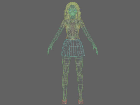 Cute anime Girl V36426 Modello 3D