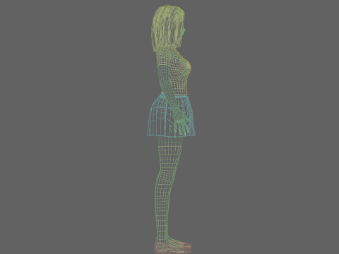 Cute anime Girl V36426 Modello 3D