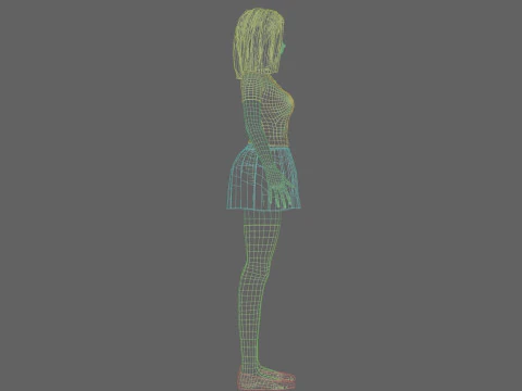 Cute anime Girl V36426 3D Model