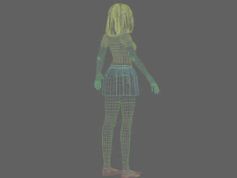 Cute anime Girl V36426 Modello 3D