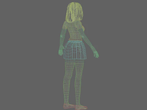 Cute anime Girl V36426 3D Model