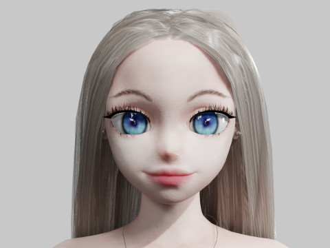 Cute Basic Girl V33454 Modello 3D