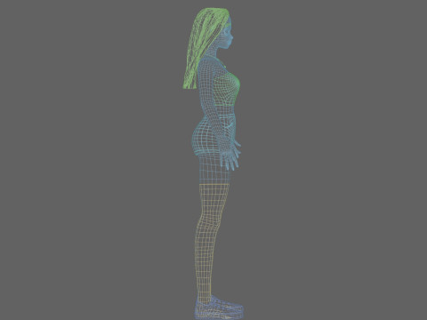 Cute Basic Girl V33454 Modello 3D