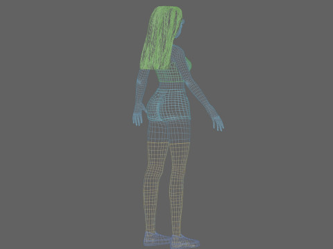 Cute Basic Girl V33454 Modello 3D