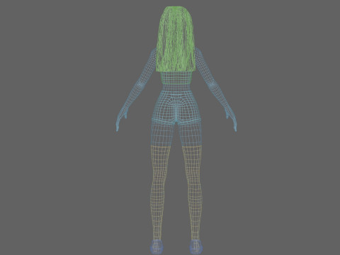 Cute Basic Girl V33454 Modello 3D