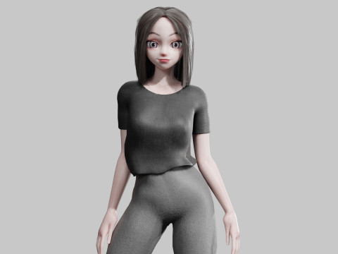 Cute Beautiful Girl V31861 3D Model
