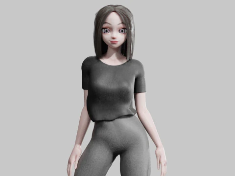 Sevimli G&uuml;zel Kız V31861 3D Model