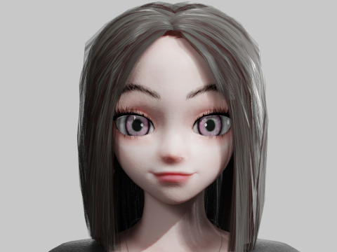 Cute Beautiful Girl V31861 Modello 3D