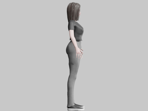 Cute Beautiful Girl V31861 Modello 3D