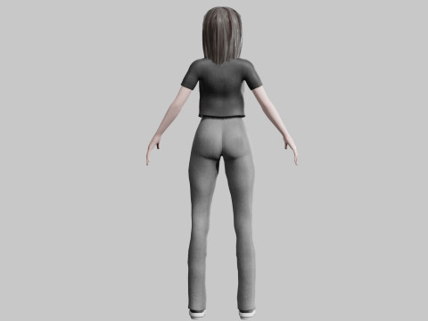 Cute Beautiful Girl V31861 Modello 3D
