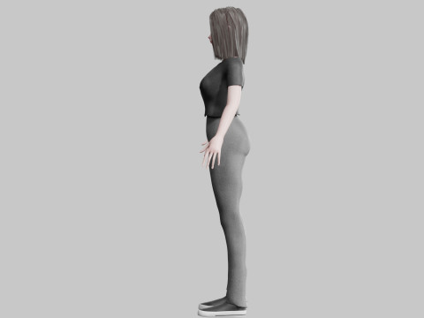 Cute Beautiful Girl V31861 Modello 3D