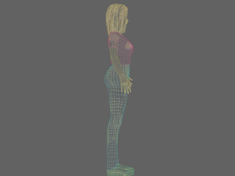 Cute Beautiful Girl V31861 Modello 3D