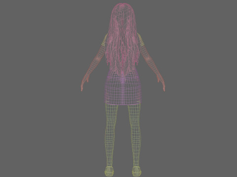 Cute classic Girl V34989 3D Model