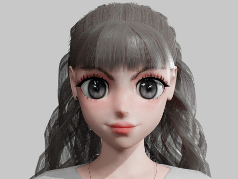 Cute cool Girl V26659 3D Модель