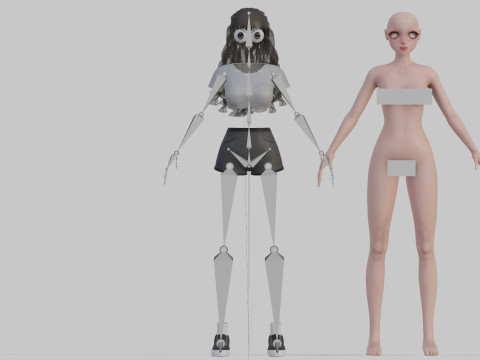 Cute cool Girl V26659 3D Модель