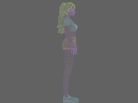 Cute cool Girl V26659 3D Модель