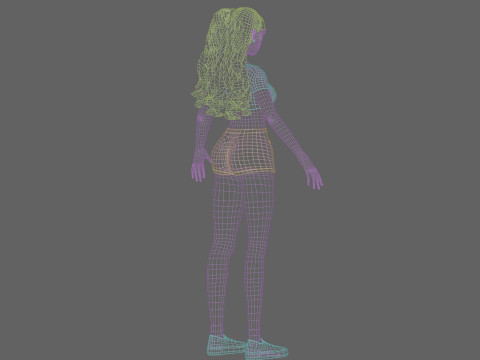 Cute cool Girl V26659 3D Модель