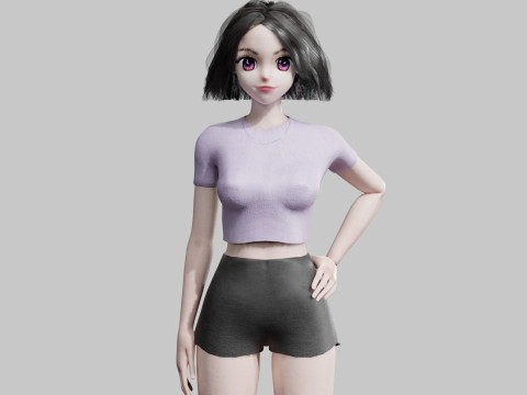 Cute Standard Girl V38330 Modelo 3D