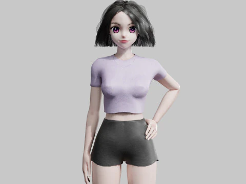Cute Standard Girl V38330 3D Model