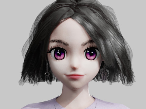 Cute Standard Girl V38330 Modèle 3D