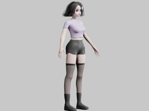 Cute Standard Girl V38330 Modèle 3D