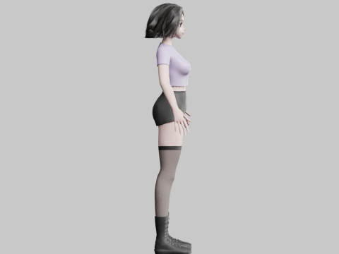 Cute Standard Girl V38330 Modèle 3D