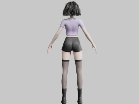Cute Standard Girl V38330 Modèle 3D
