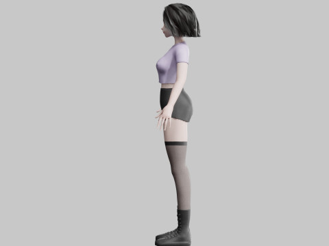Cute Standard Girl V38330 Modèle 3D