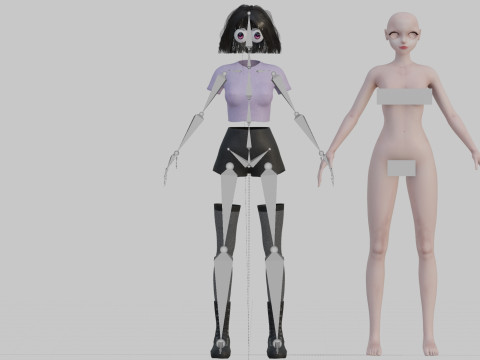 Cute Standard Girl V38330 Modèle 3D