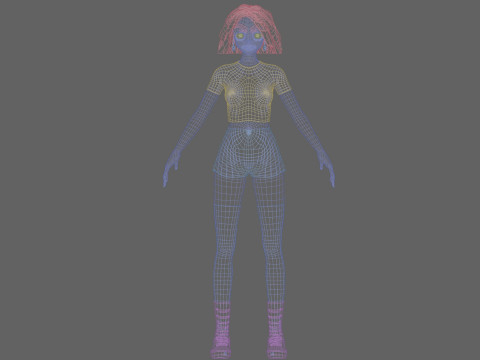 Cute Standard Girl V38330 Modèle 3D
