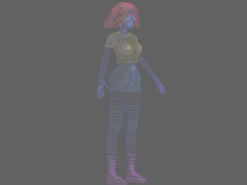 Cute Standard Girl V38330 Modèle 3D