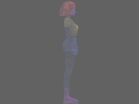 Cute Standard Girl V38330 Modèle 3D