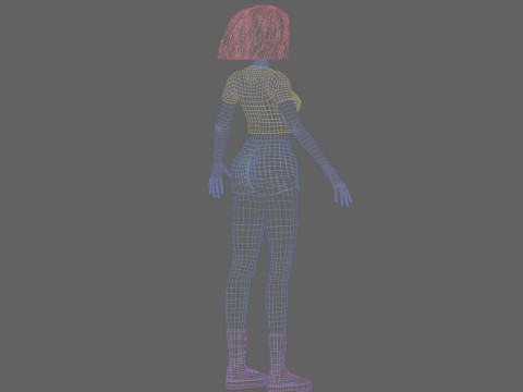 Cute Standard Girl V38330 Modèle 3D