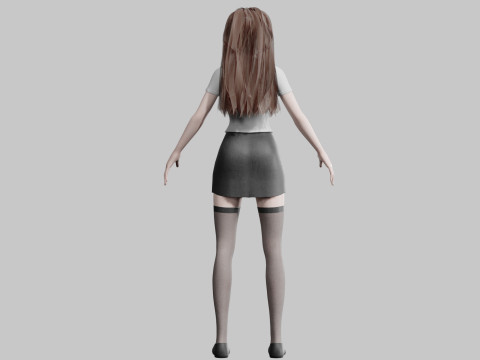 Cute stylized Girl V32175 Modèle 3D