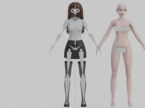 Cute stylized Girl V32175 Modèle 3D