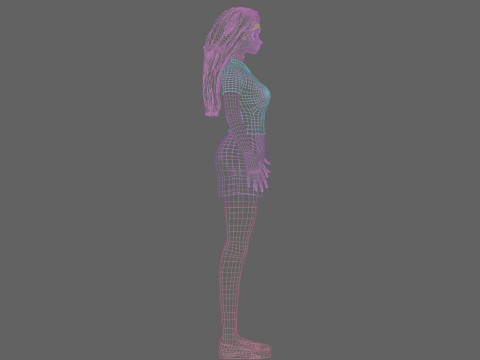 Cute stylized Girl V32175 Modèle 3D