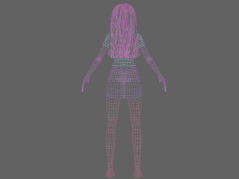 Cute stylized Girl V32175 Modèle 3D