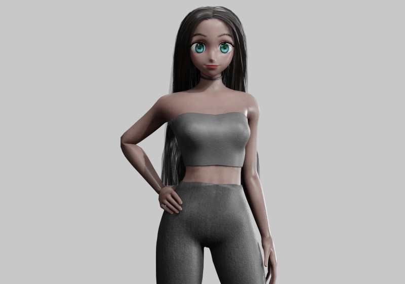 Cute teen Girl V32509 3D मॉडल .c4d .max .obj .3ds .fbx .stl .blend