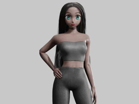 귀여운 십대 소녀 V32509 3D 모델