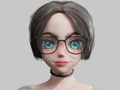Cute Young Girl V32490 3D Model