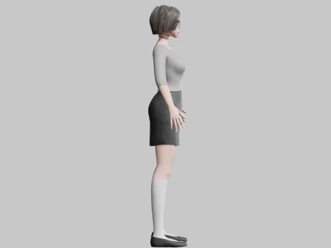 Cute Young Girl V32490 3D Model