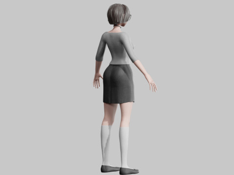 Cute Young Girl V32490 Modèle 3D