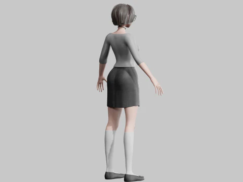 Cute Young Girl V32490 3D Model
