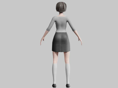 Cute Young Girl V32490 3D Model